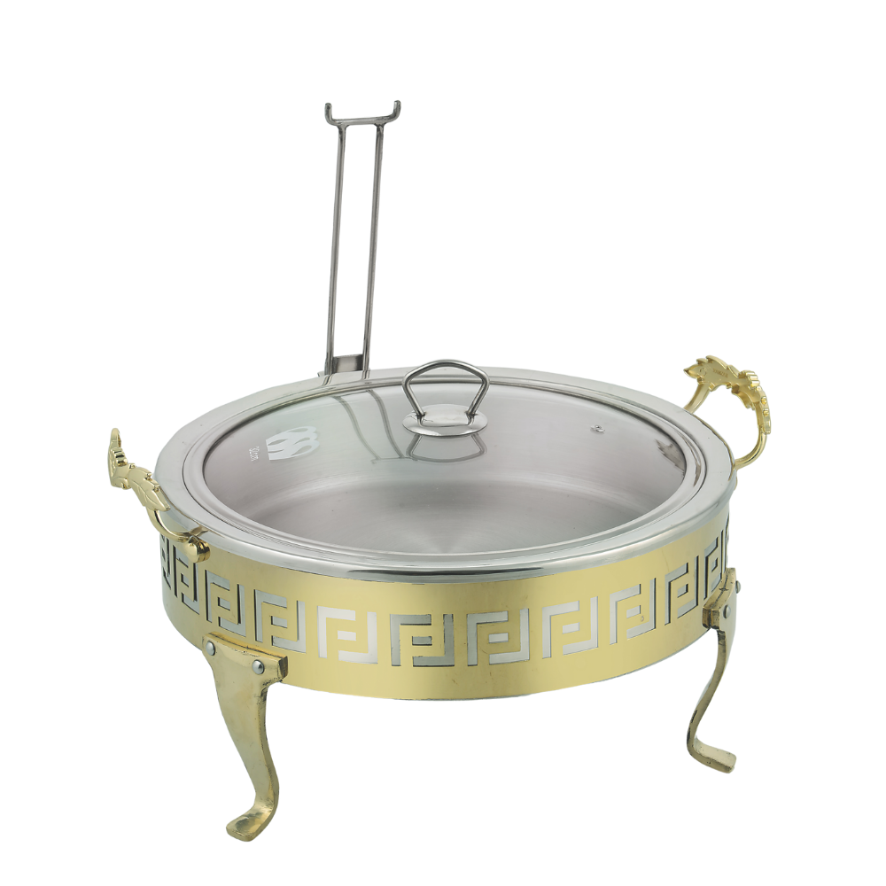 Food Container Shahi GL – Elegant Brass & Stainless Steel with Secure Lid | Ideal for Serving