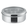 Stainless Steel Spice Box Eastern | Glass Lid | 7 Bowls with Spoons