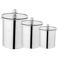 Duro Stainless Steel Air Tight Jar Set | 3pcs | Glass Lid