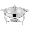 Al-Ansar Stainless Steel Serving Dish (Dish Donga) with Lid & Warmer Stand – Elegant Buffet Food Server for Home, Dawat & Wedding