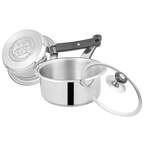 Alpha Stainless Steel Sauce Pan | Encapsulated Bottom | Glass Lid/Steel lid