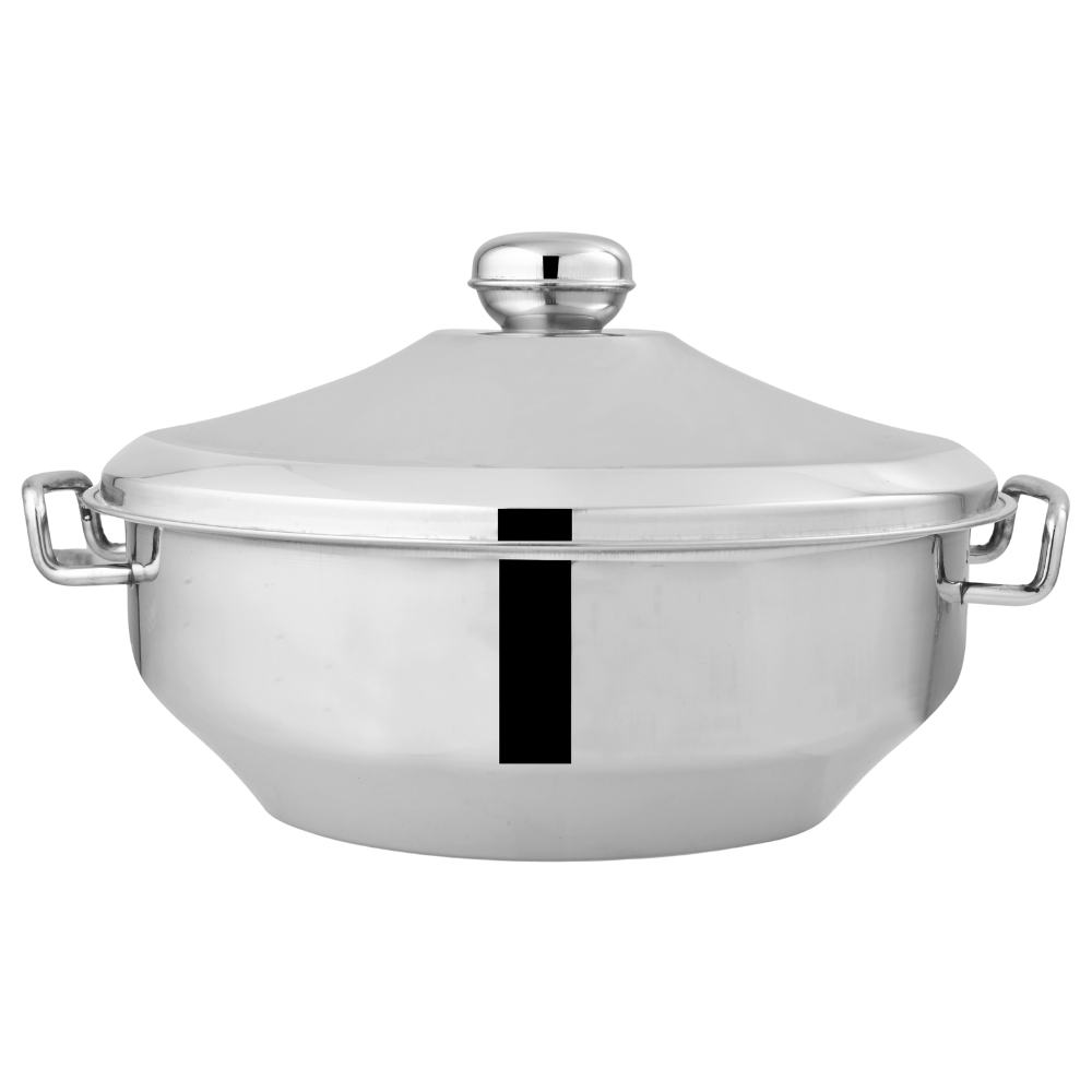 Royal Stainless Steel Hotpot | Hot and Cool Body | Steel Lid