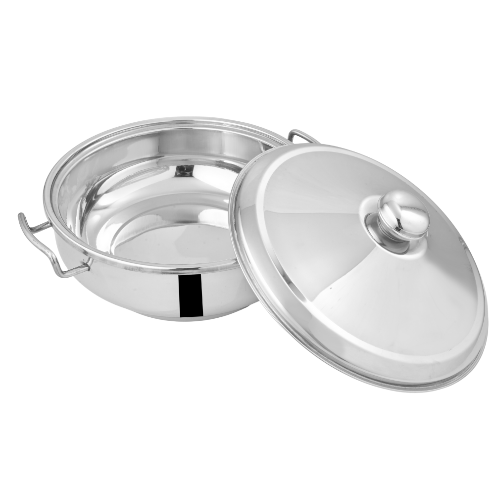 Royal Stainless Steel Hotpot | Hot and Cool Body | Steel Lid