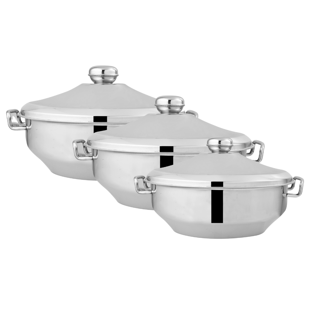 Royal Stainless Steel Hotpot | Hot and Cool Body | Steel Lid