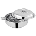 Rex Stainless Steel Hotpot | Hot and Cool Body | Steel Lid | Lid Locks