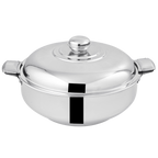 Rex Stainless Steel Hotpot | Hot and Cool Body | Steel Lid | Lid Locks