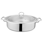 Alpha Stainless Steel Fish Pot | Glass Lid/Steel Lid | Encapsulated Bottom