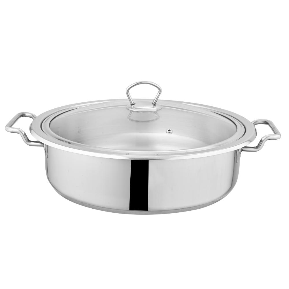 Alpha Stainless Steel Fish Pot | Glass Lid/Steel Lid | Encapsulated Bottom