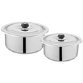 Alpha Stainless Steel Casserole Pot Glory Plus | Steel Lid | Encapsulated Bottom