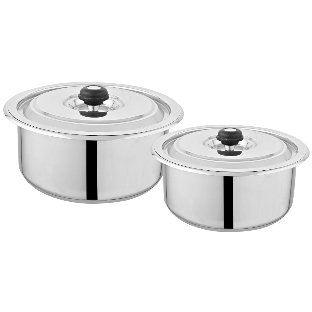 Alpha Stainless Steel Casserole Pot Glory Plus | Steel Lid | Encapsulated Bottom