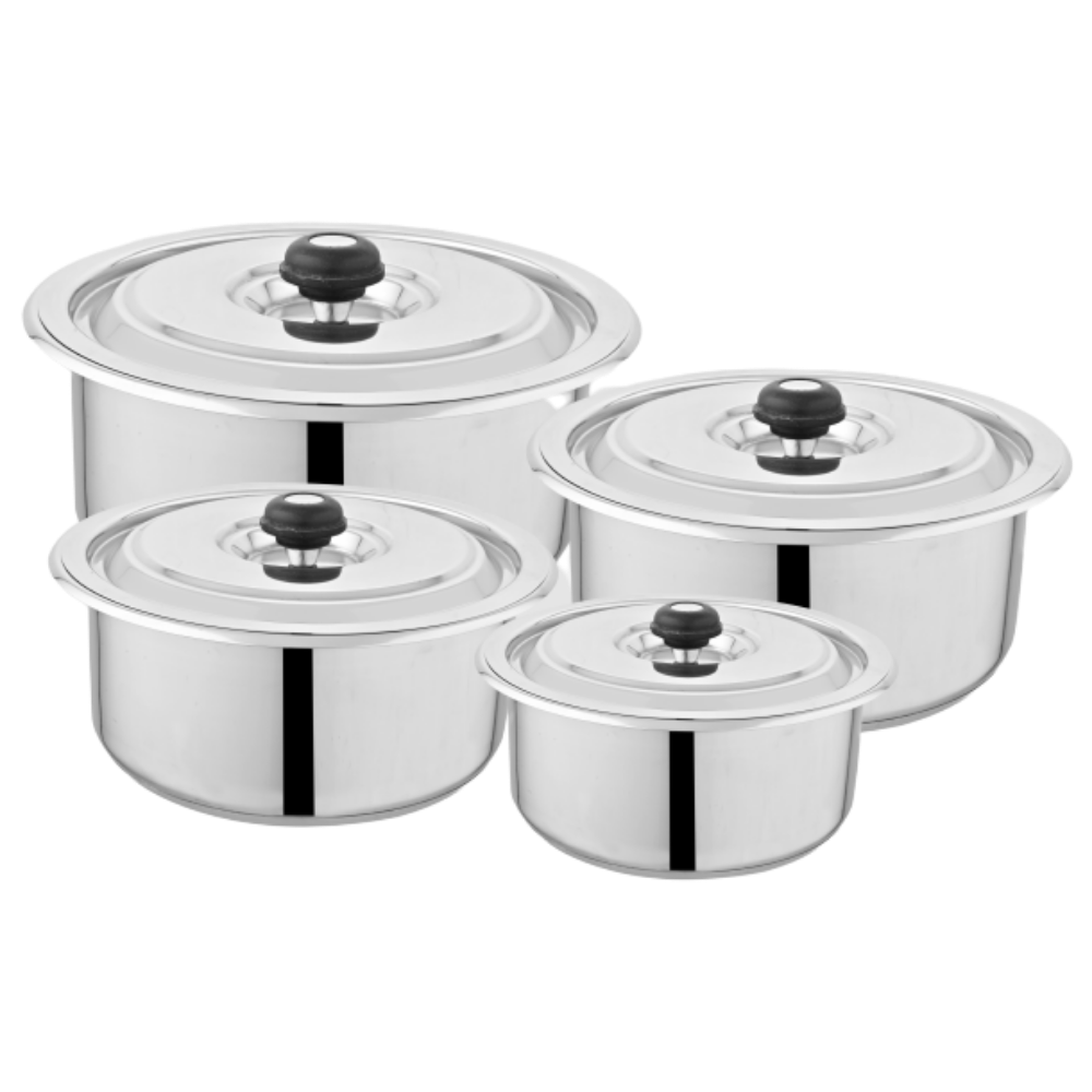 Alpha Stainless Steel Casserole Pot Glory Plus | Steel Lid | Encapsulated Bottom