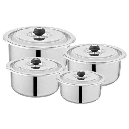 Alpha Stainless Steel Casserole Pot Glory Plus | Steel Lid | Encapsulated Bottom