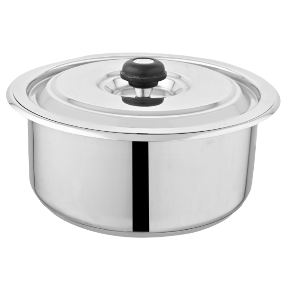Alpha Stainless Steel Casserole Pot Glory Plus | Steel Lid | Encapsulated Bottom