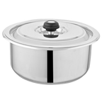 Alpha Stainless Steel Casserole Pot Glory Plus | Steel Lid | Encapsulated Bottom