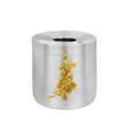 Stainless Steel Tissue Roll | Elegant Design | Golden Flower