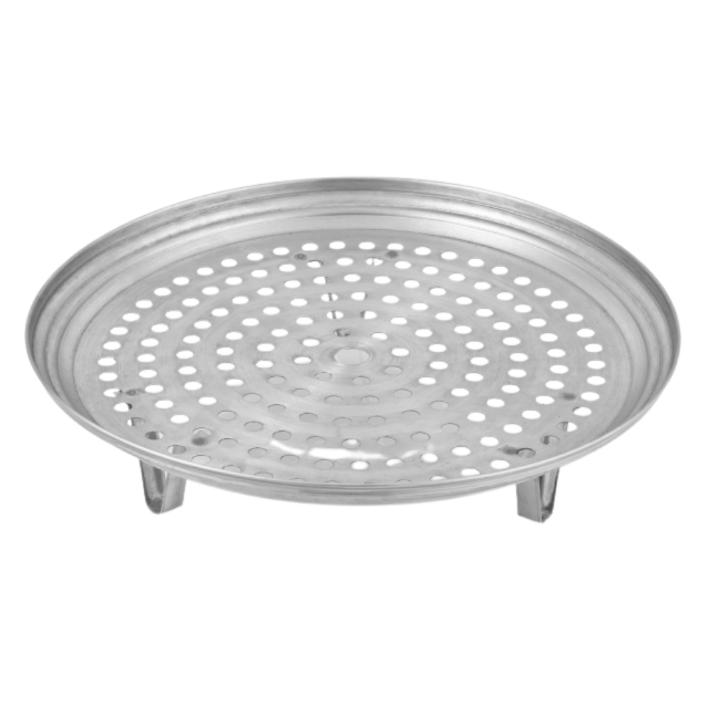 Alpha Stainless Steel Steamer Pan and Jali | Pan with Glass Lid/Steel Lid
