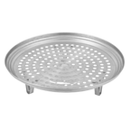 Alpha Stainless Steel Steamer Pan and Jali | Pan with Glass Lid/Steel Lid