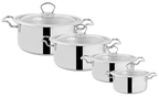 Alpha Stainless Steel Casserole Pot | Glass Lid/Steel Lid | Encapsulated Bottom