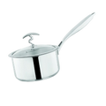 Alpha Crown Stainless Steel Sauce Pan | Encapsulated Bottom | Glass Lid | (304)Food grade