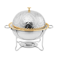 Virsa Stainless Steel Serving Dish (Dish Donga) with Decorative Lid – Luxury Buffet Food Warmer for Home & Serving